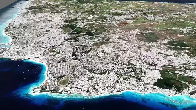 Barbados Island country 3D model