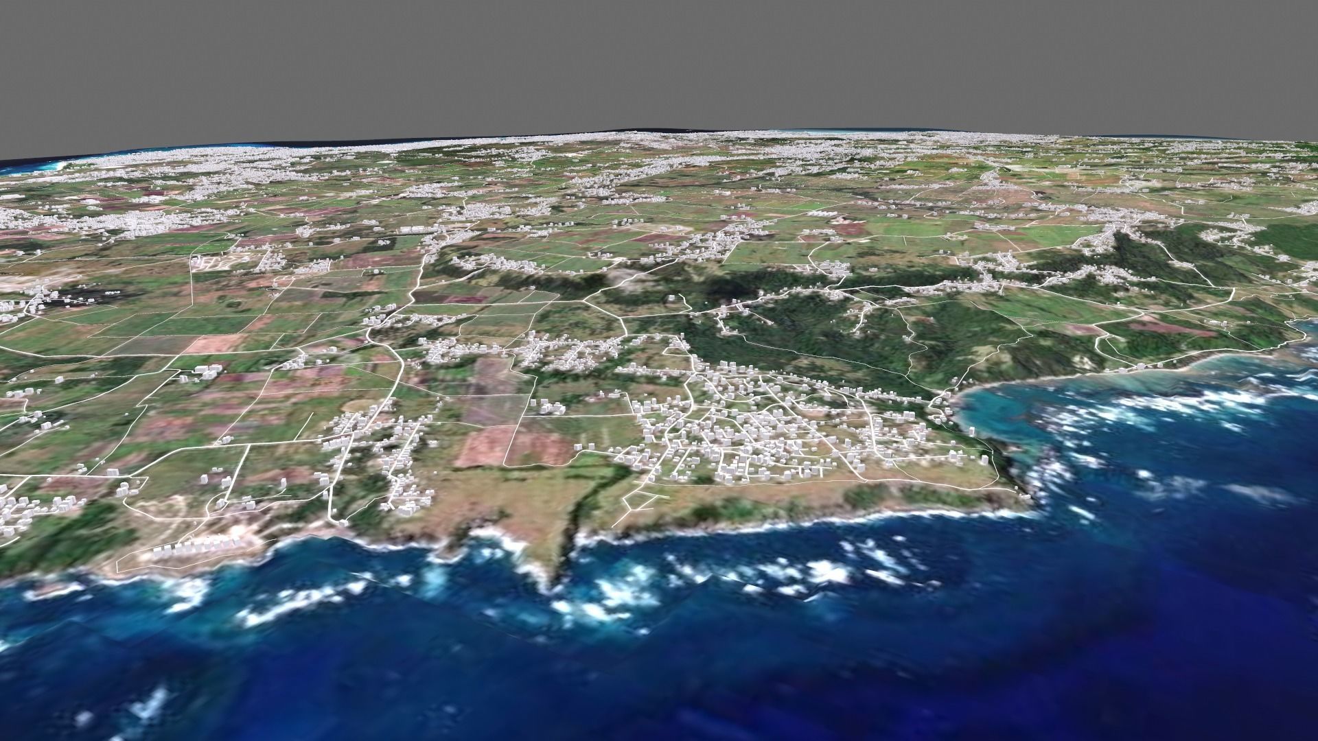 Barbados Island country 3D model_3