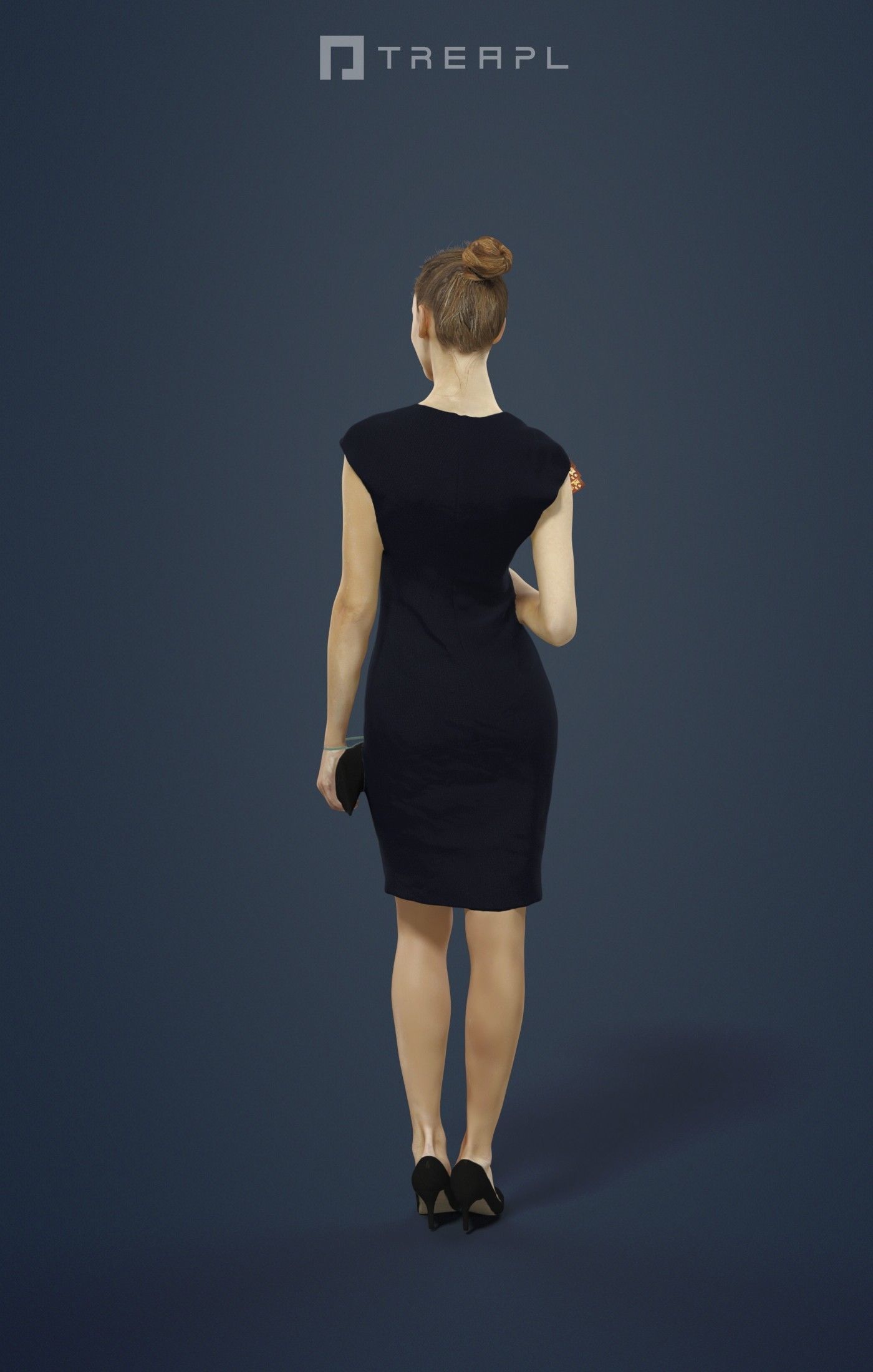 3d people crowds and Beauty foreground elegant woman fan 3D Model Collection_20