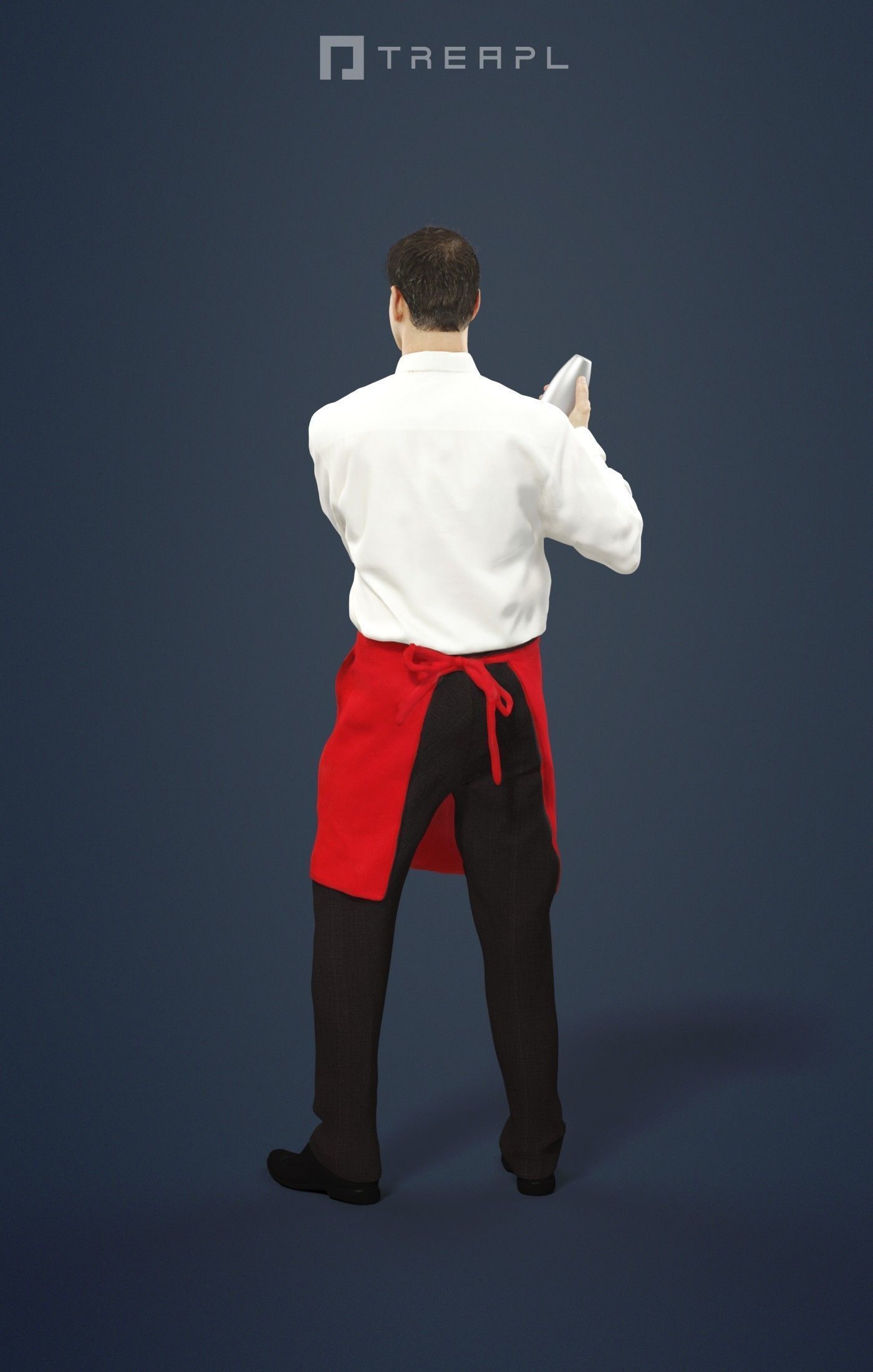 3d people crowds and Romance foreground waiter barman shaker 3D Model Collection_20