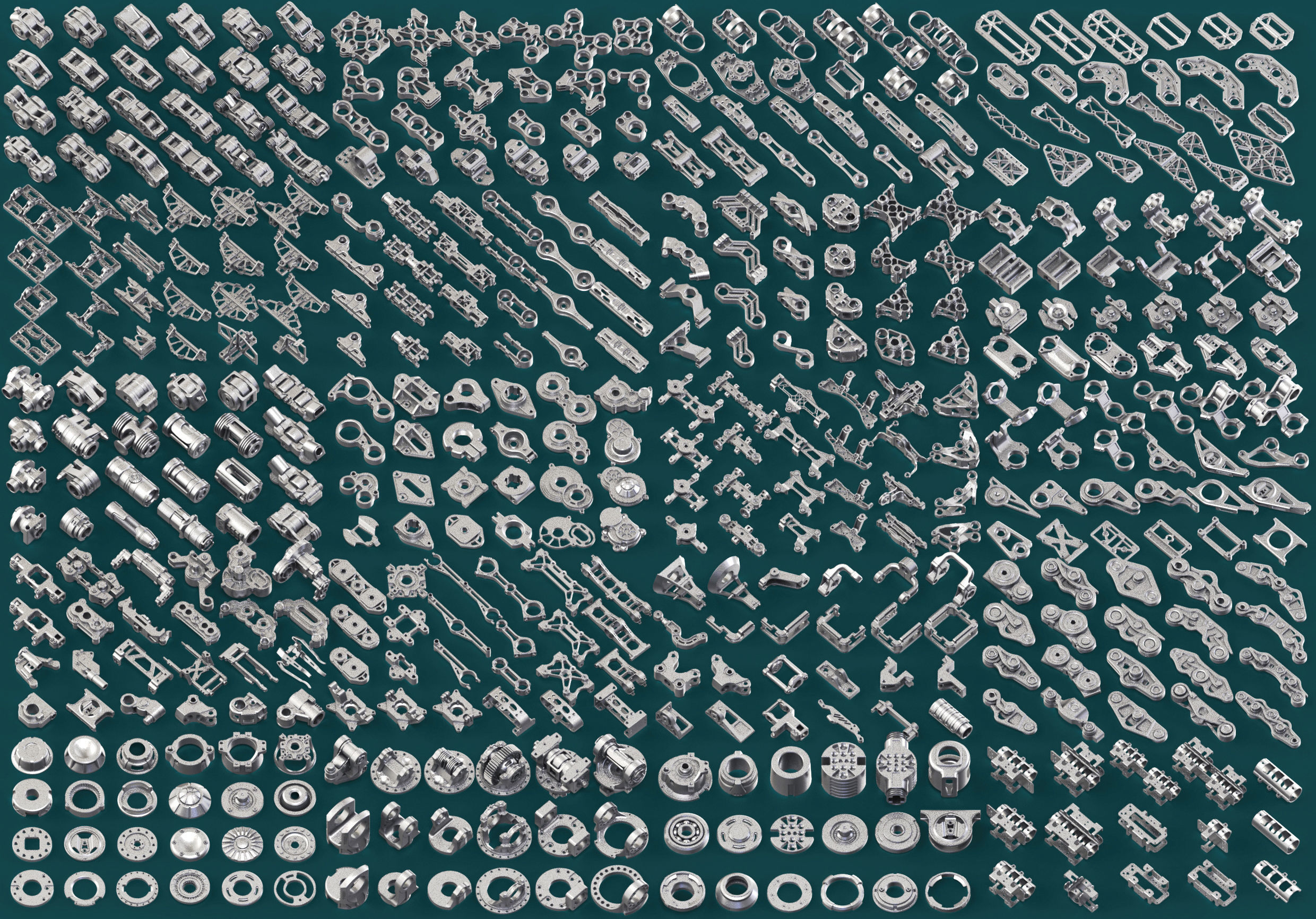 Sci-Fi Hard Surface Mechanical KITBASH 450 DETAILS 3D model_22