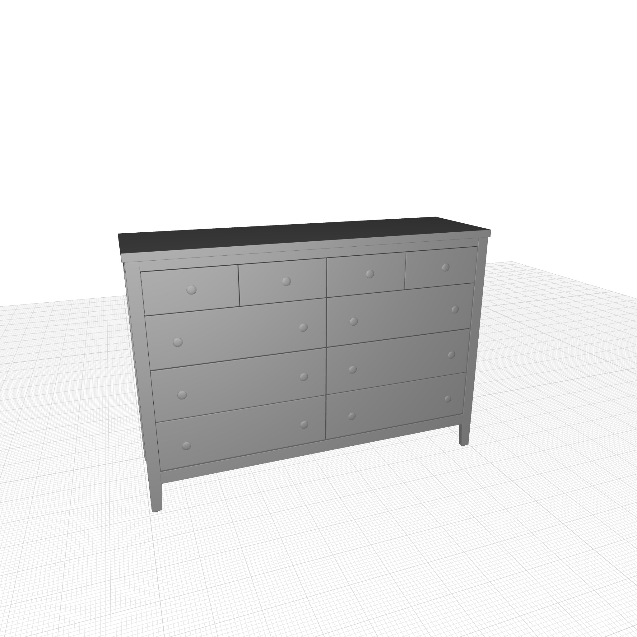 Conrad Drawer Double Dresser 3D model_6