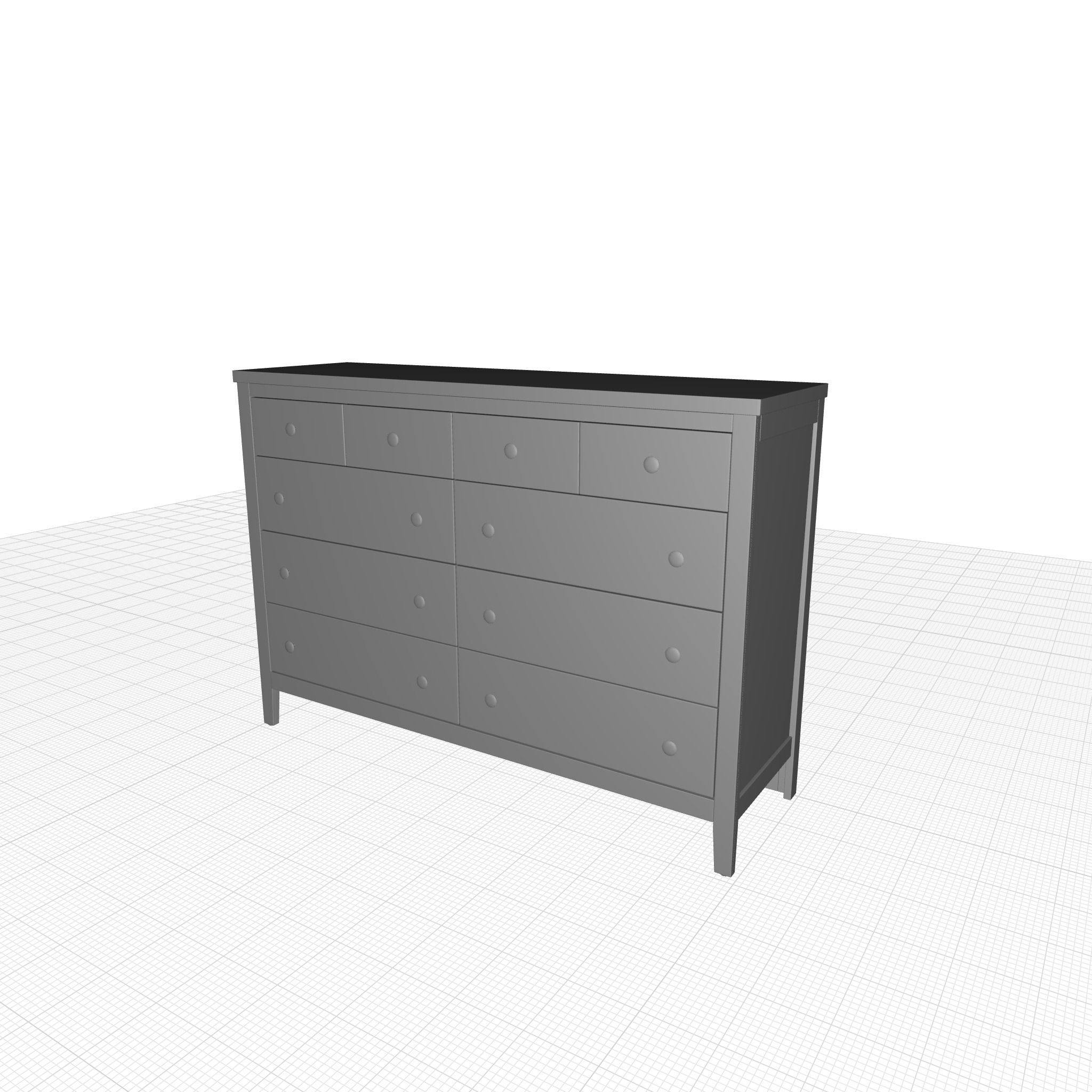 Conrad Drawer Double Dresser 3D model_5