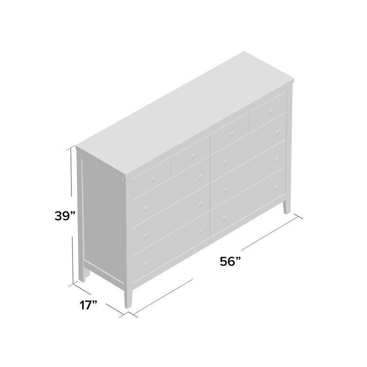 Conrad Drawer Double Dresser 3D model_1