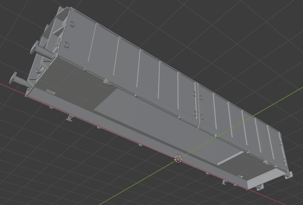 H0 1-87 scale Hbillns 303 freight car 3D print model_17