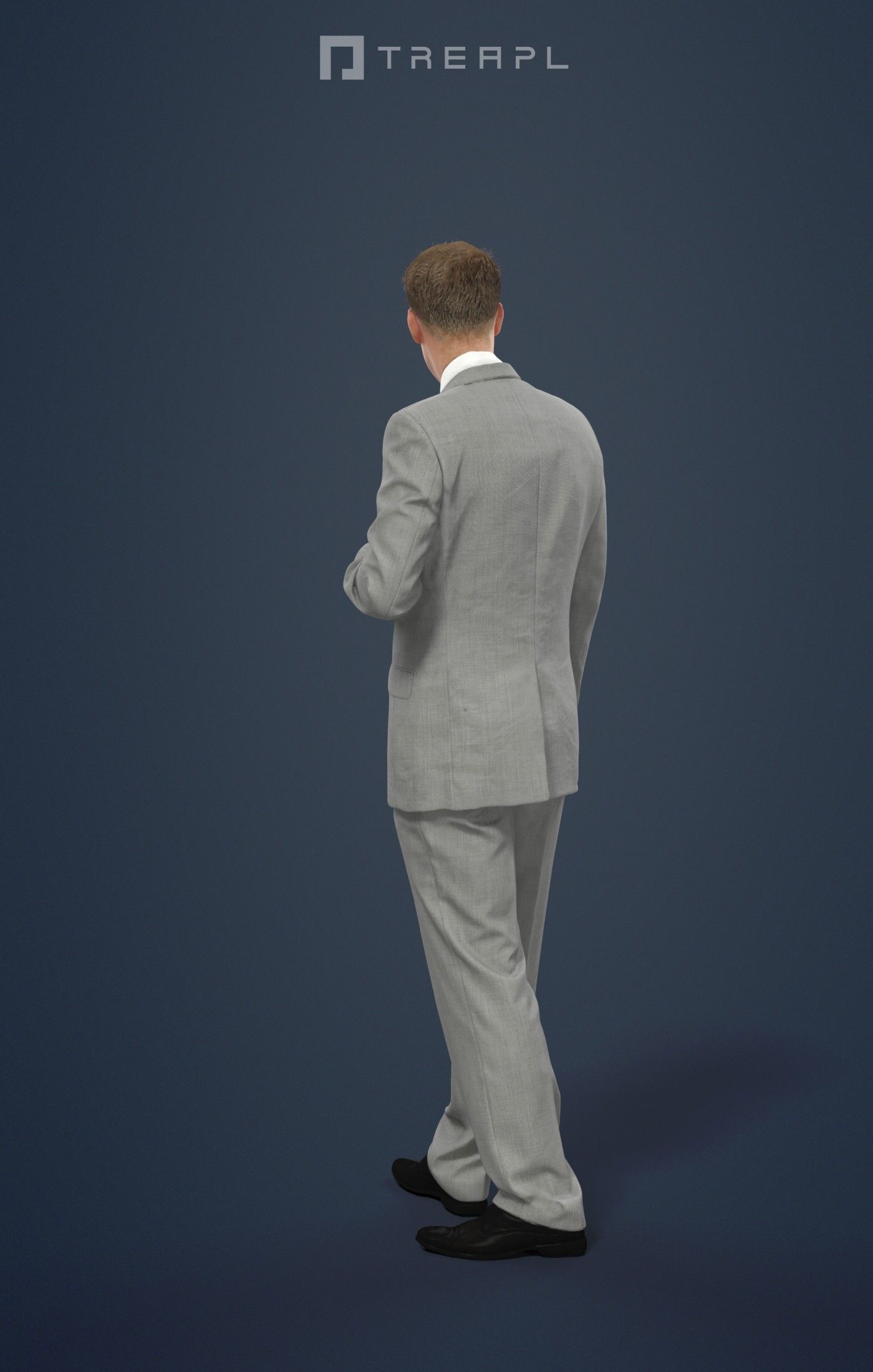 3d crowds and Mistery listening foreground business man 3D Model Collection_21