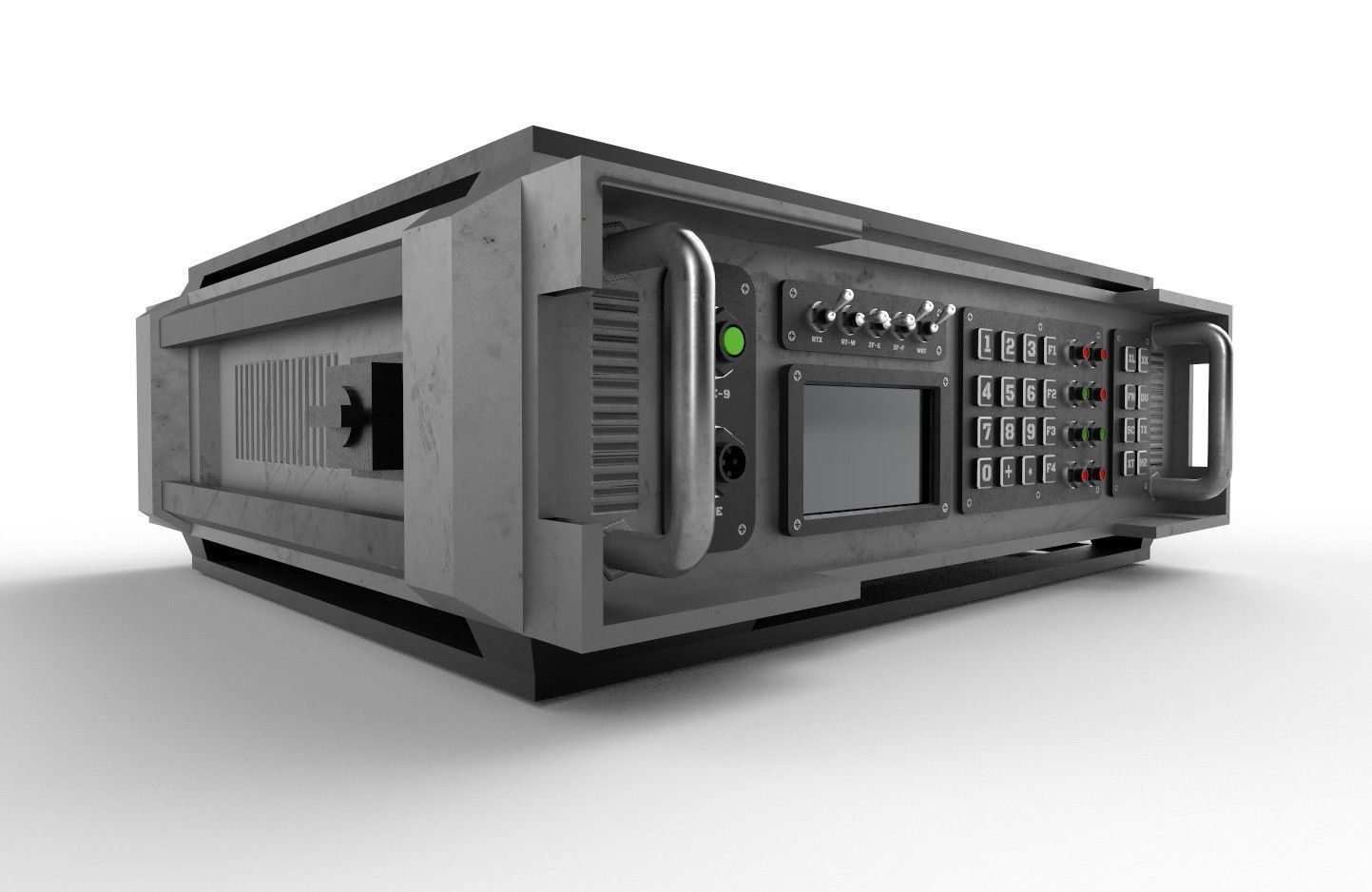 Military Radio Model 04 Low-poly 3D model_10