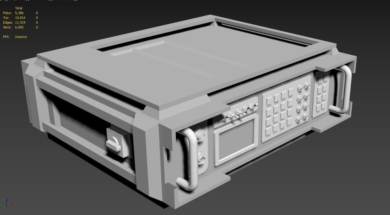 Military Radio Model 04 Low-poly 3D model_31