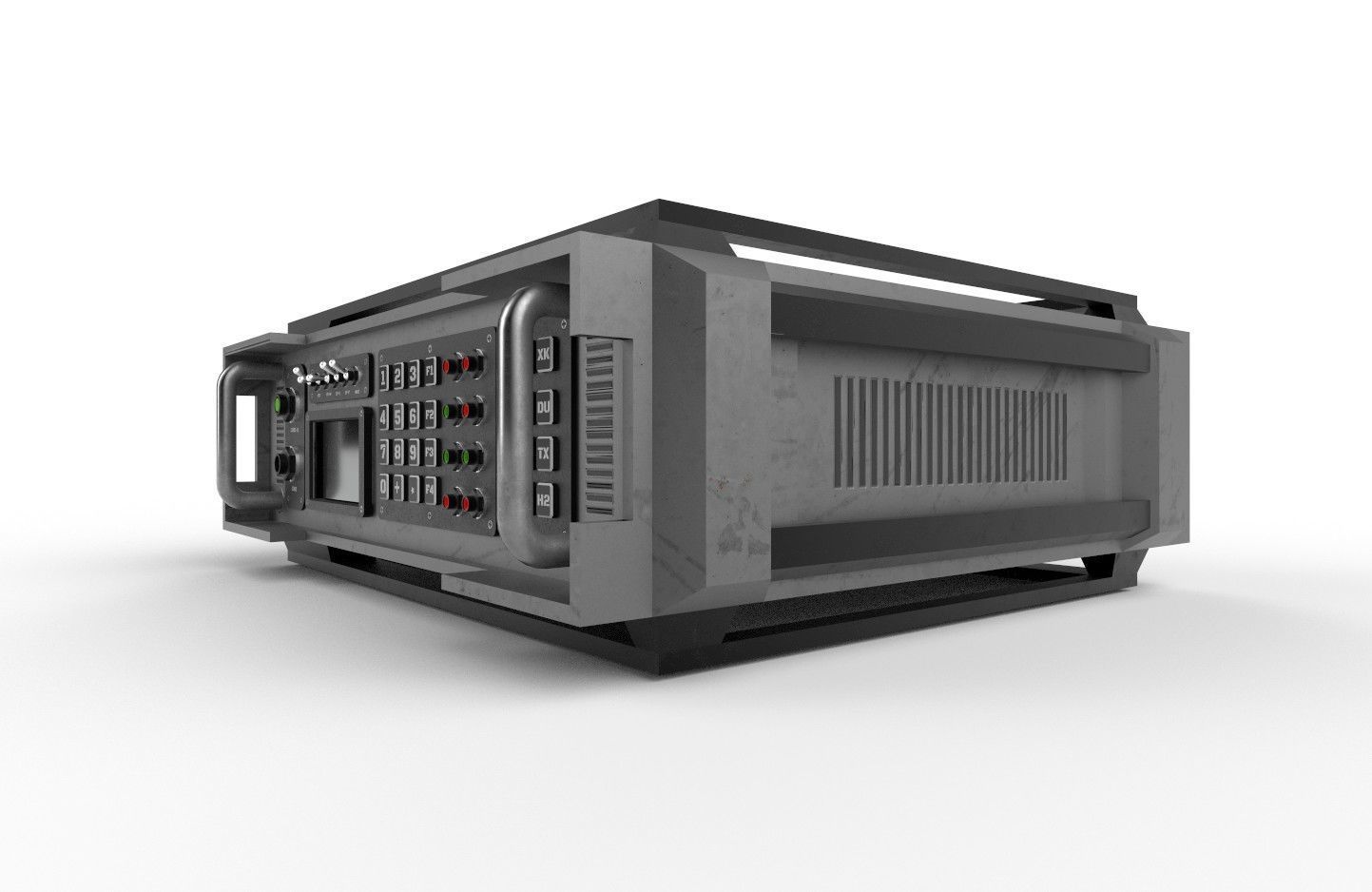 Military Radio Model 04 Low-poly 3D model_32