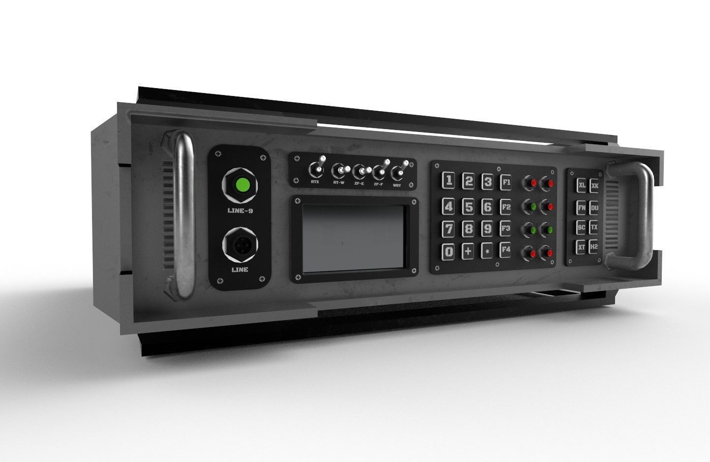 Military Radio Model 04 Low-poly 3D model_27