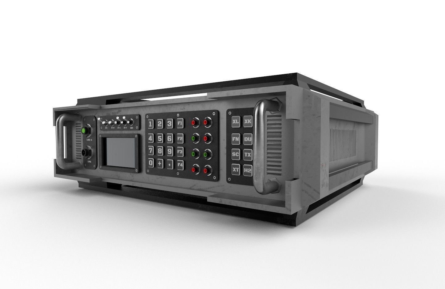 Military Radio Model 04 Low-poly 3D model_29