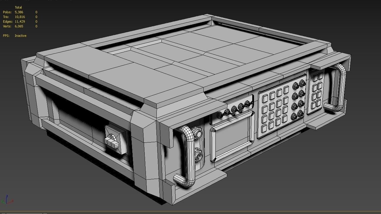 Military Radio Model 04 Low-poly 3D model_33