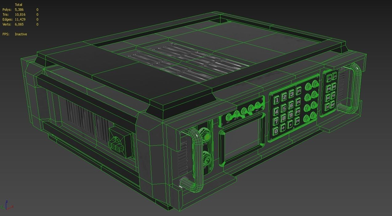 Military Radio Model 04 Low-poly 3D model_35
