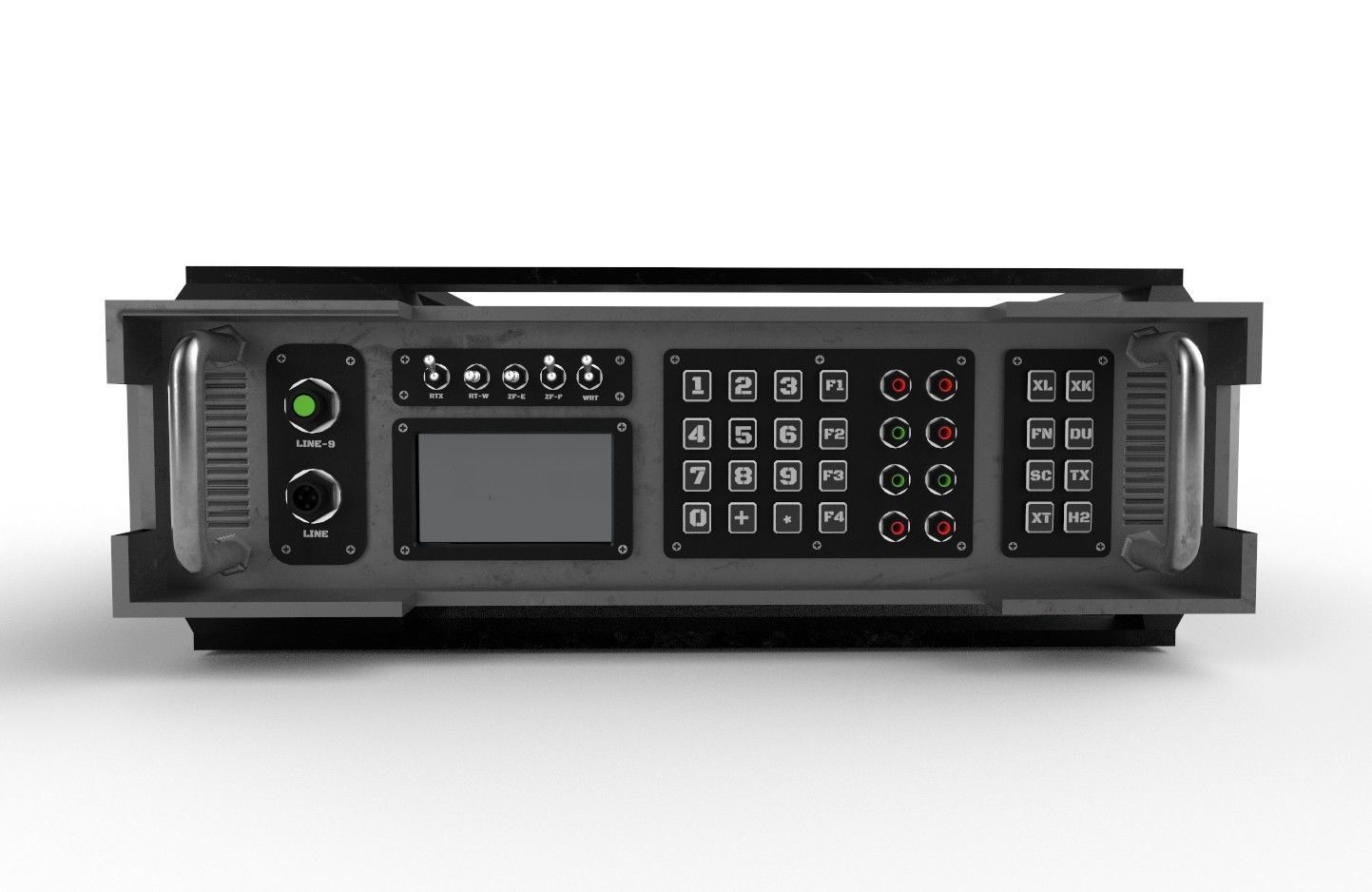 Military Radio Model 04 Low-poly 3D model_11