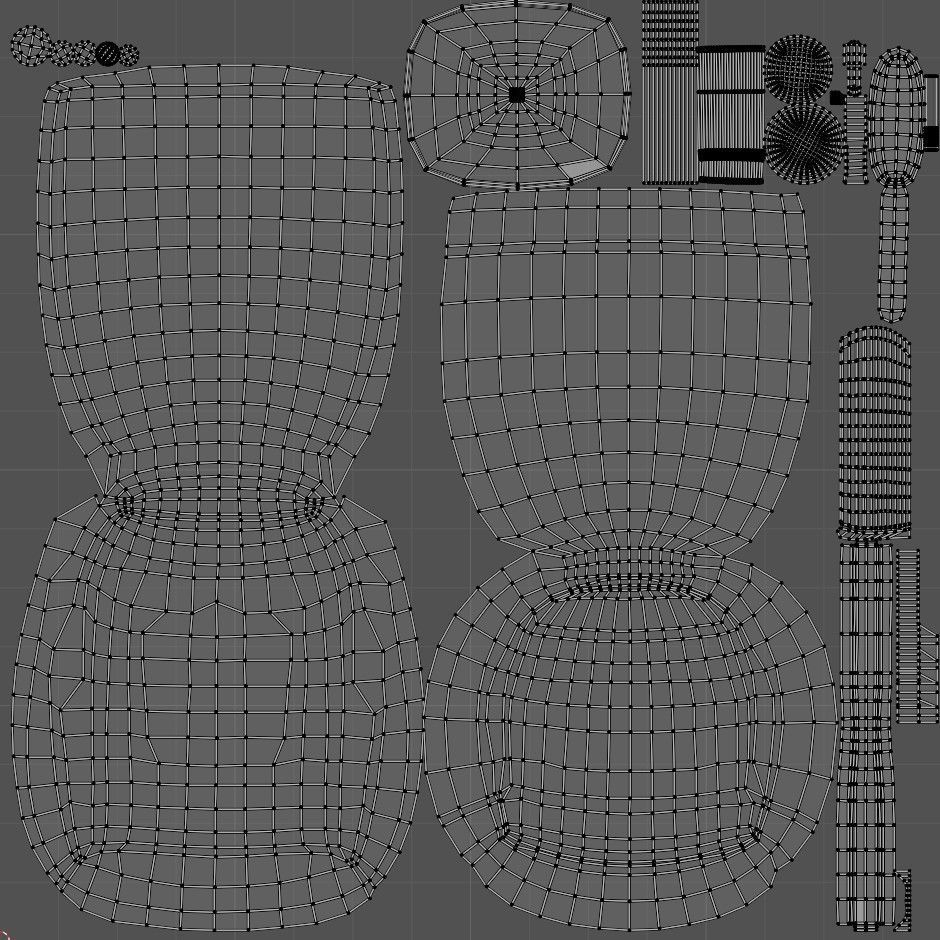 Realistic office chair with multiple colors Low-poly  Free low-poly 3D model_9