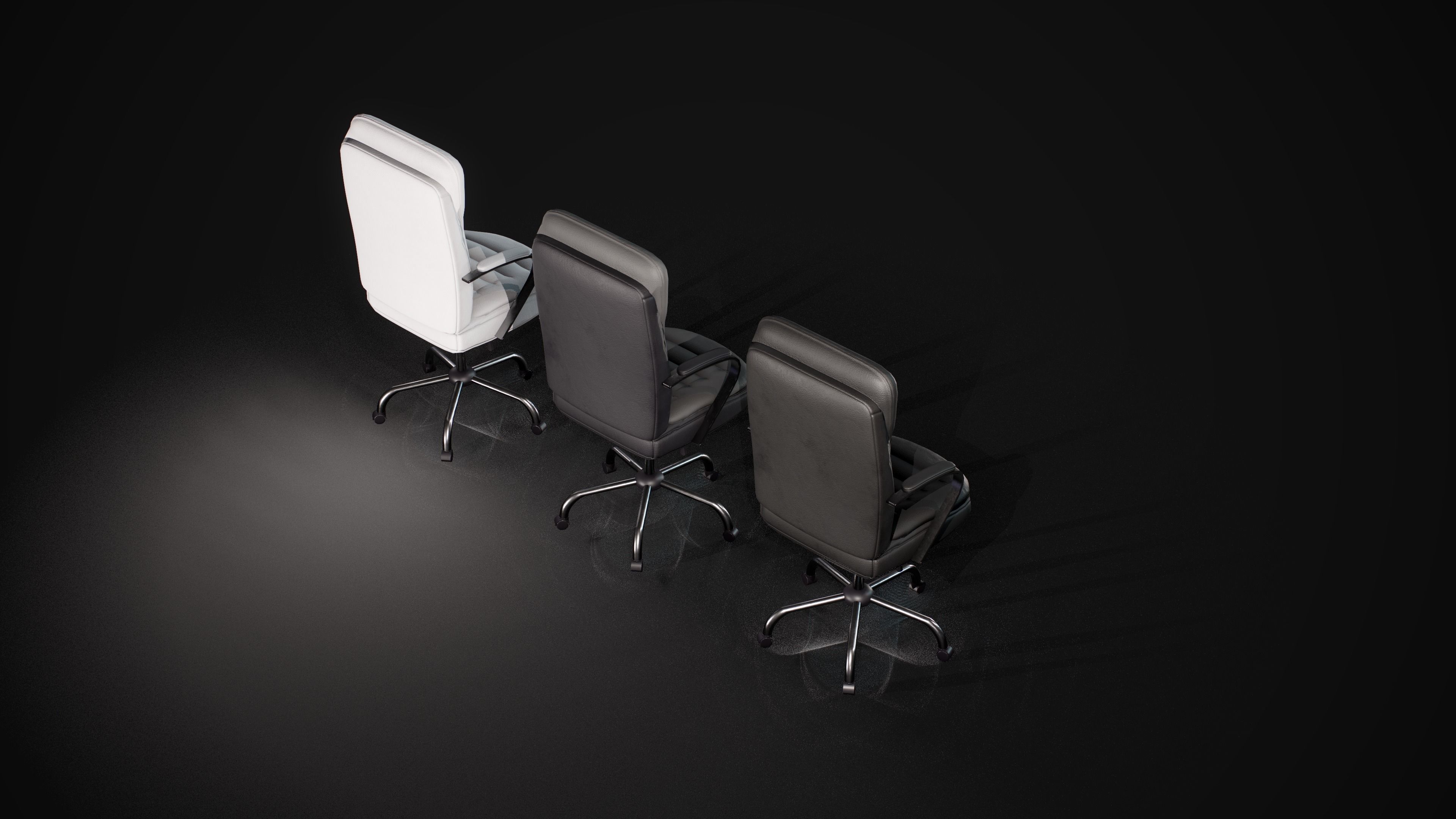 Realistic office chair with multiple colors Low-poly  Free low-poly 3D model_15