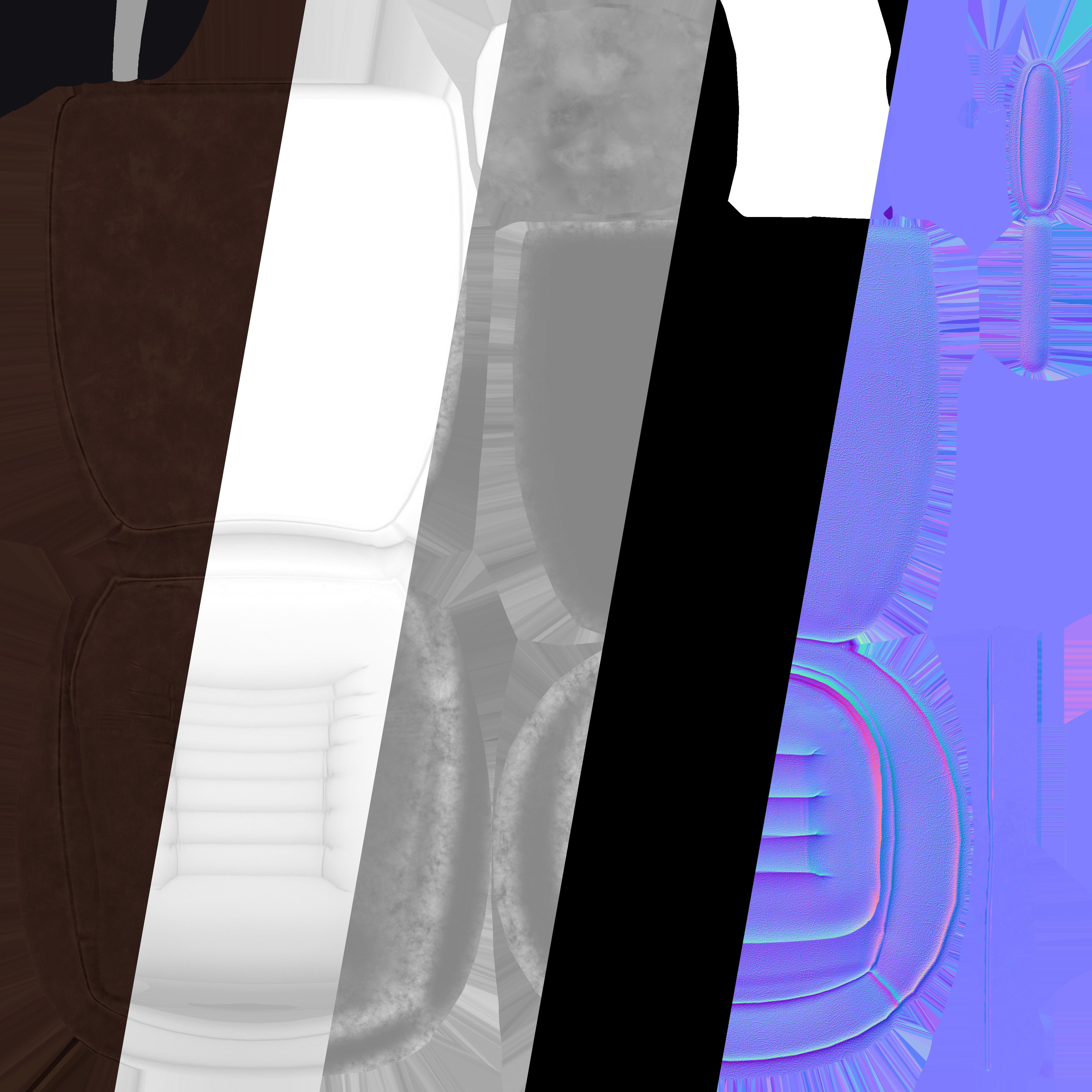 Realistic office chair with multiple colors Low-poly  Free low-poly 3D model_8