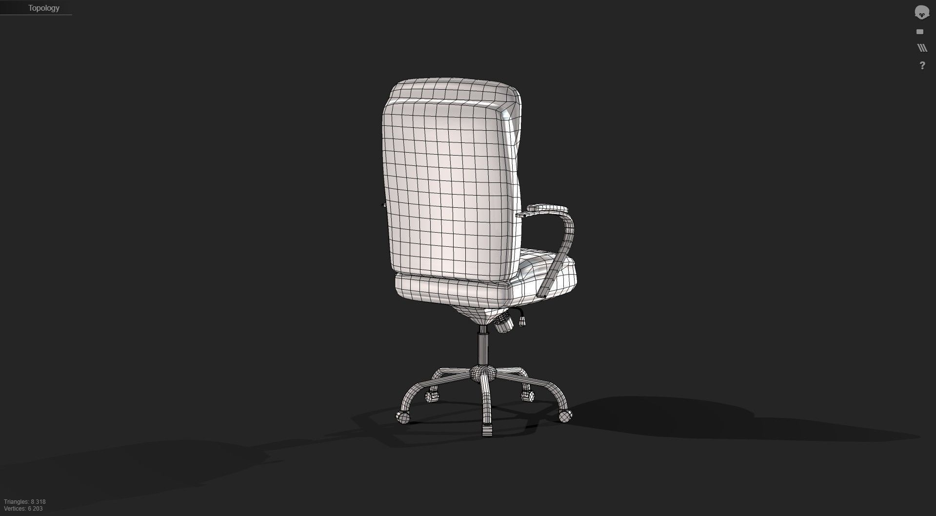 Realistic office chair with multiple colors Low-poly  Free low-poly 3D model_11