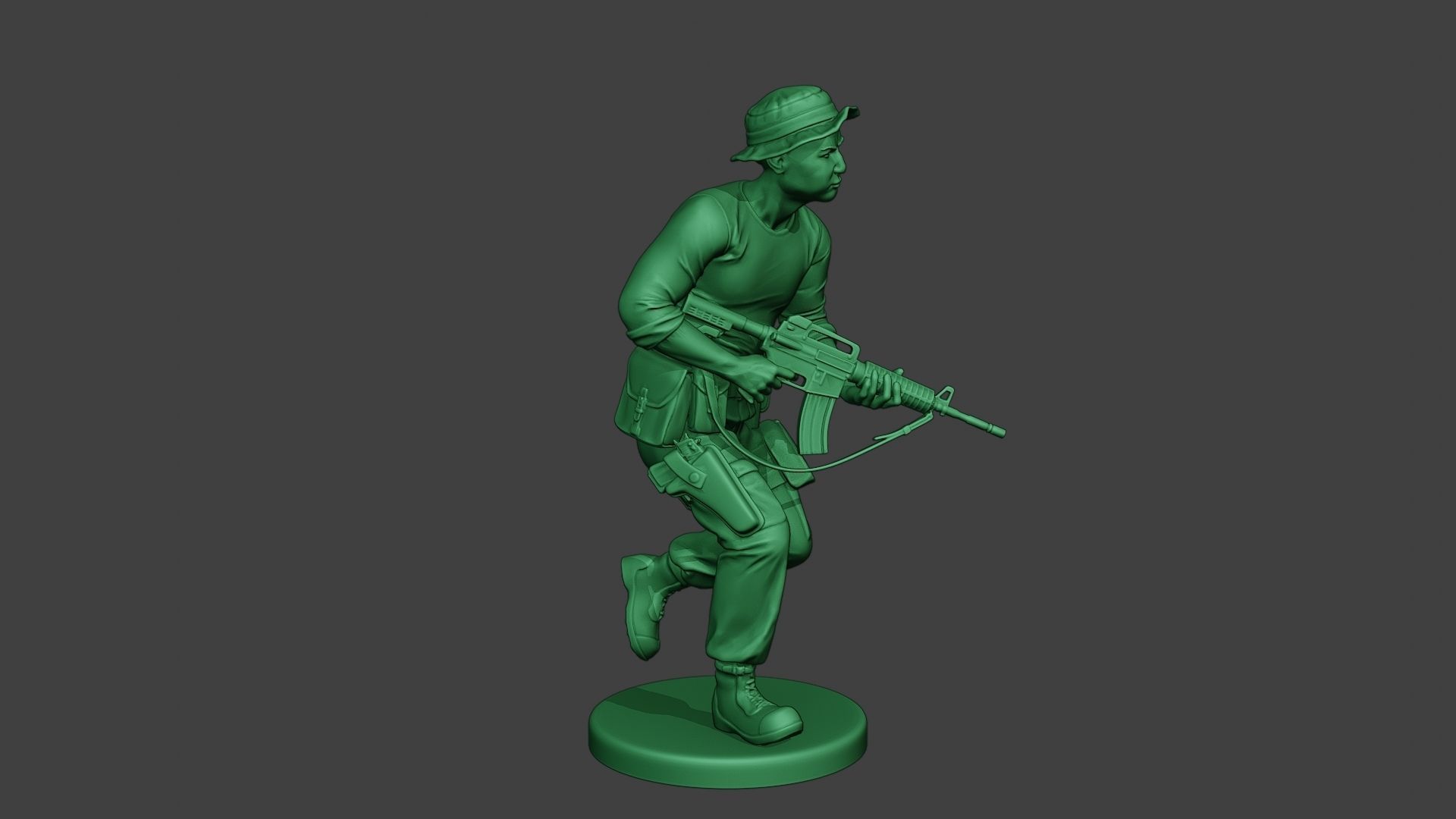 Modern Jungle Soldier Run3 MJS1 3D print model_9