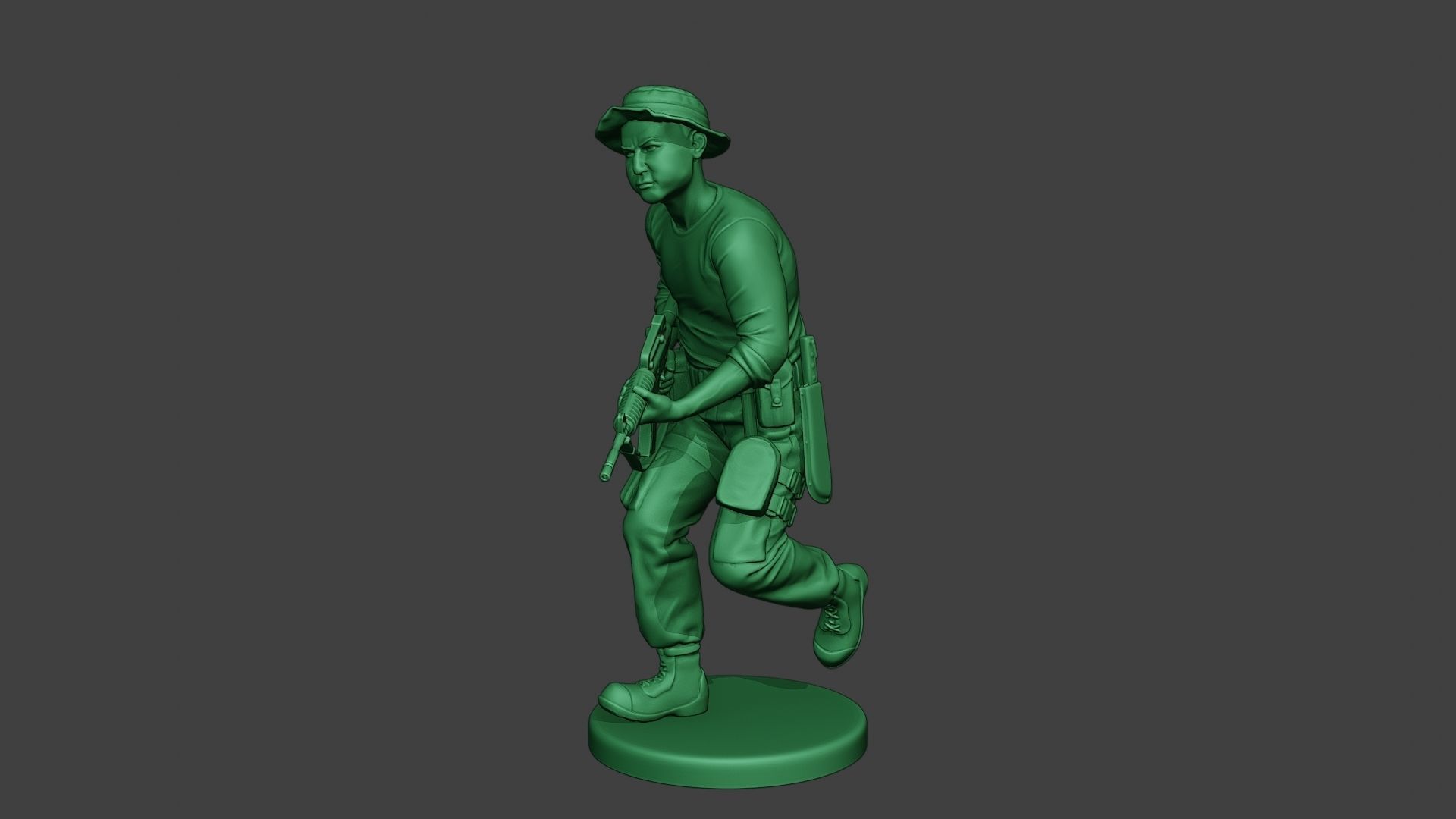 Modern Jungle Soldier Run3 MJS1 3D print model_2