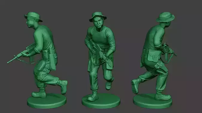 Modern Jungle Soldier Run3 MJS1 3D print model