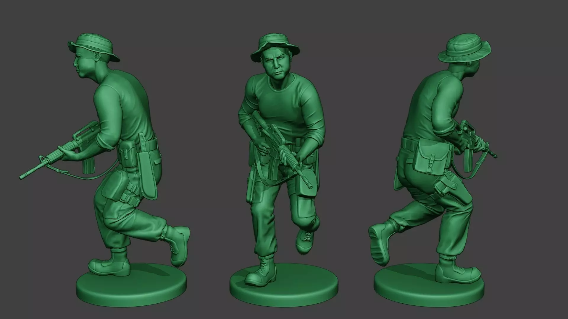 Modern Jungle Soldier Run3 MJS1 3D print model_0