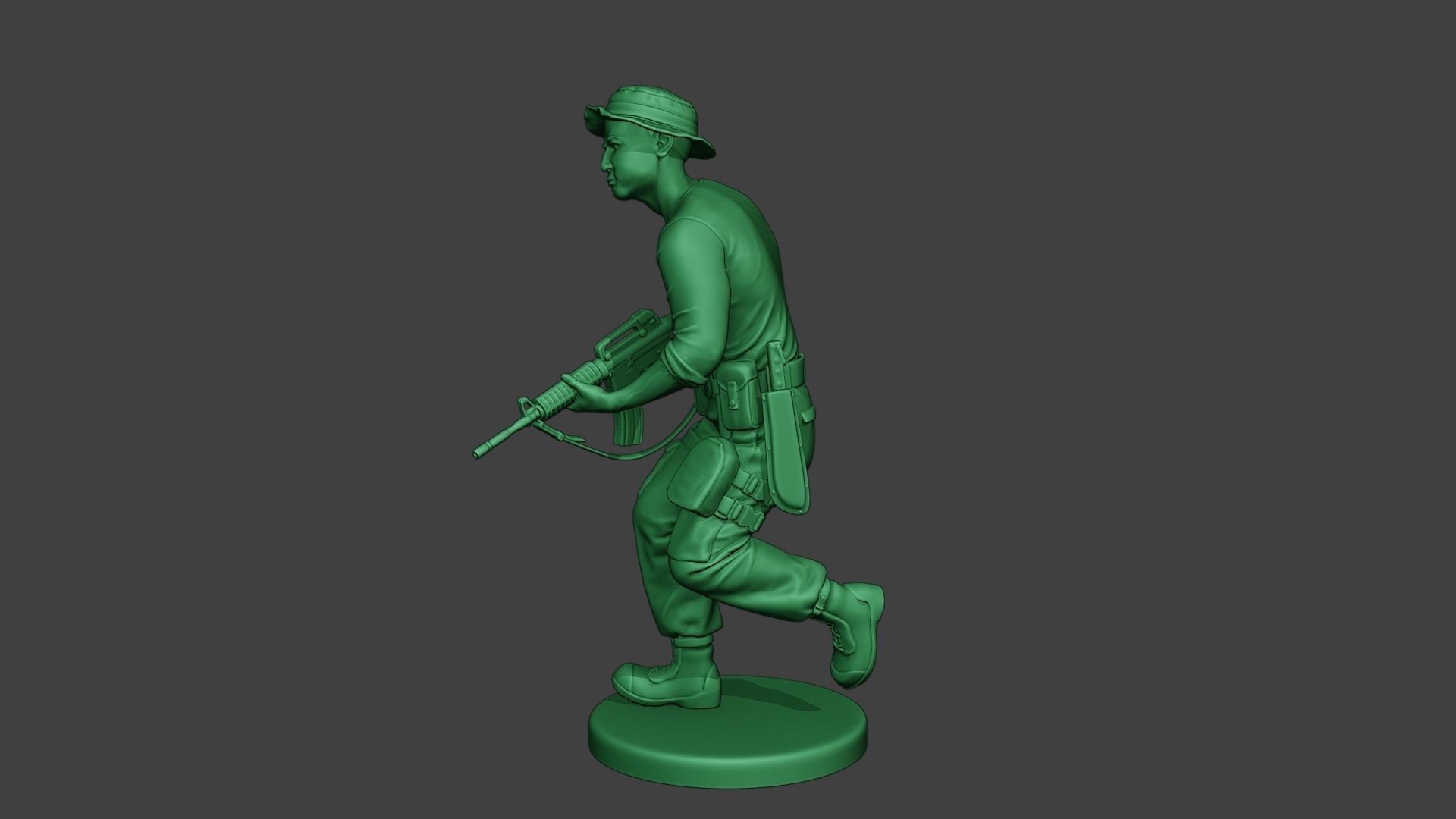 Modern Jungle Soldier Run3 MJS1 3D print model_3