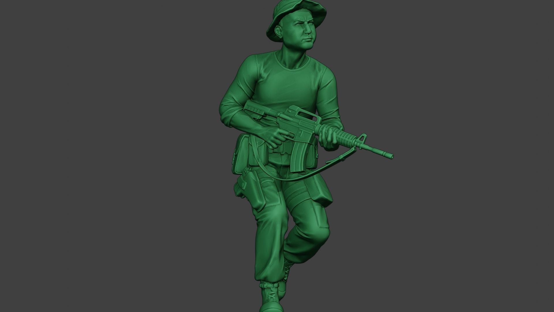 Modern Jungle Soldier Run3 MJS1 3D print model_13