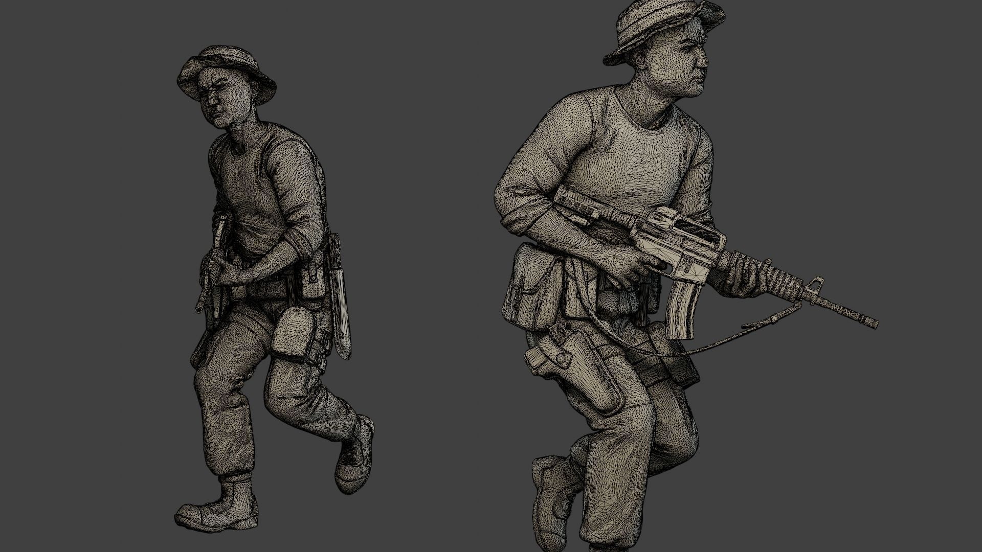 Modern Jungle Soldier Run3 MJS1 3D print model_12