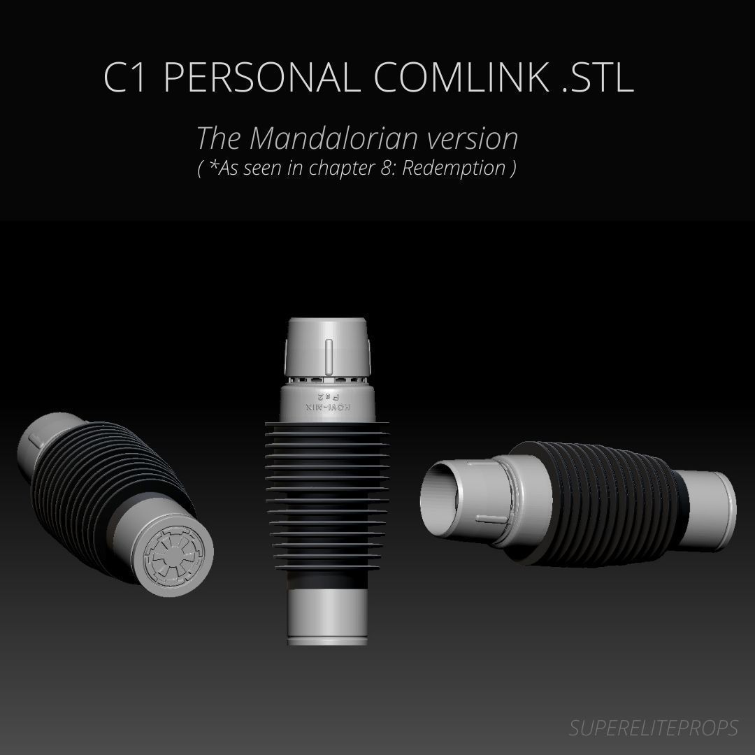 Stormtrooper C1 Personal Comlink  with Hovimix Pa2 Mictips  3D print model_13