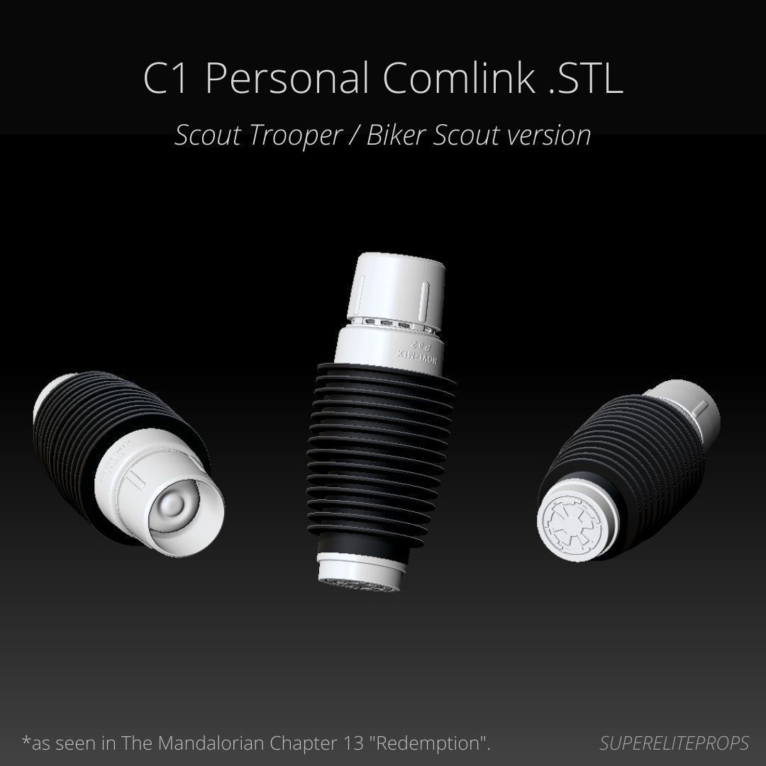 Stormtrooper C1 Personal Comlink  with Hovimix Pa2 Mictips  3D print model_15