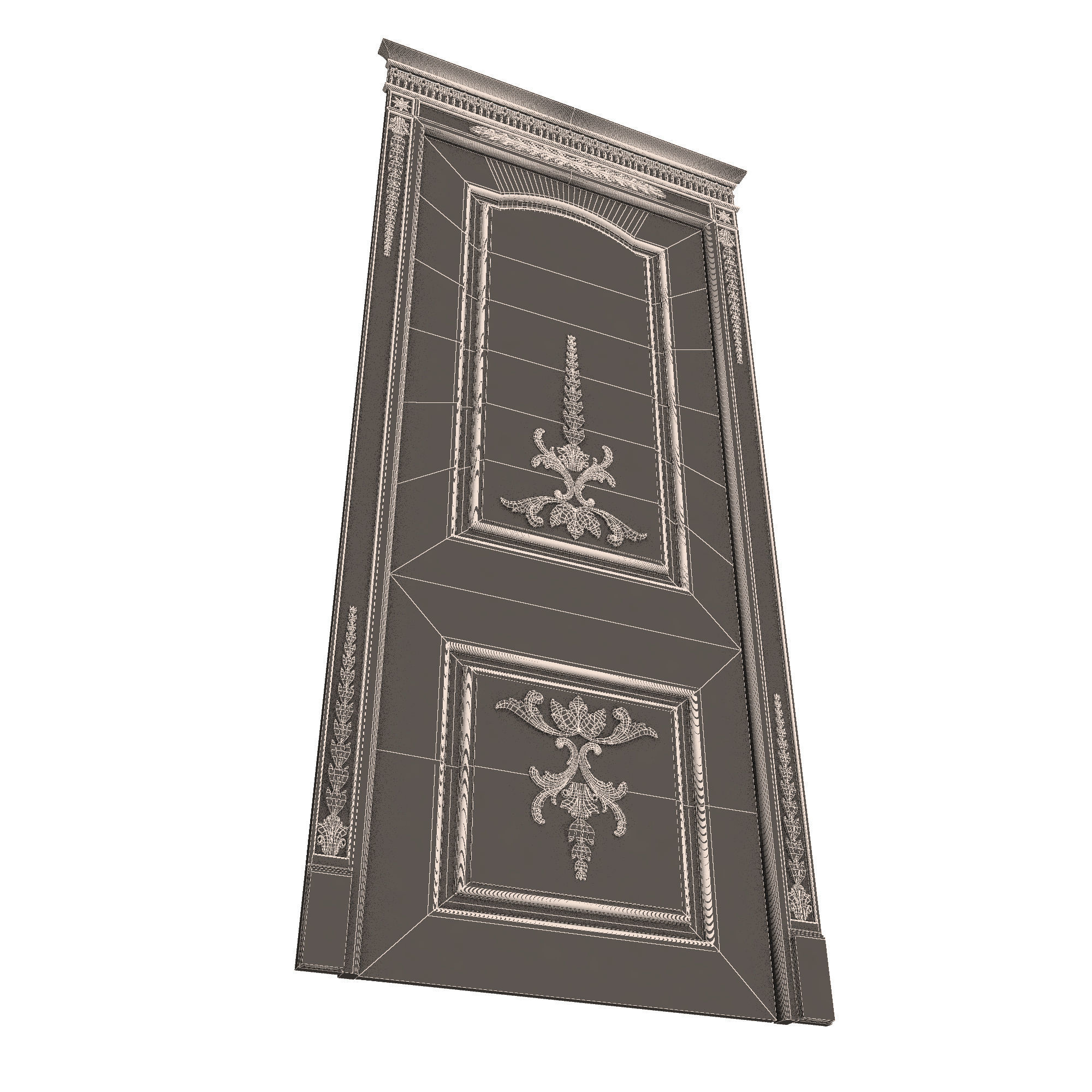 Carved Door Classic 03 Low-poly 3D model_7