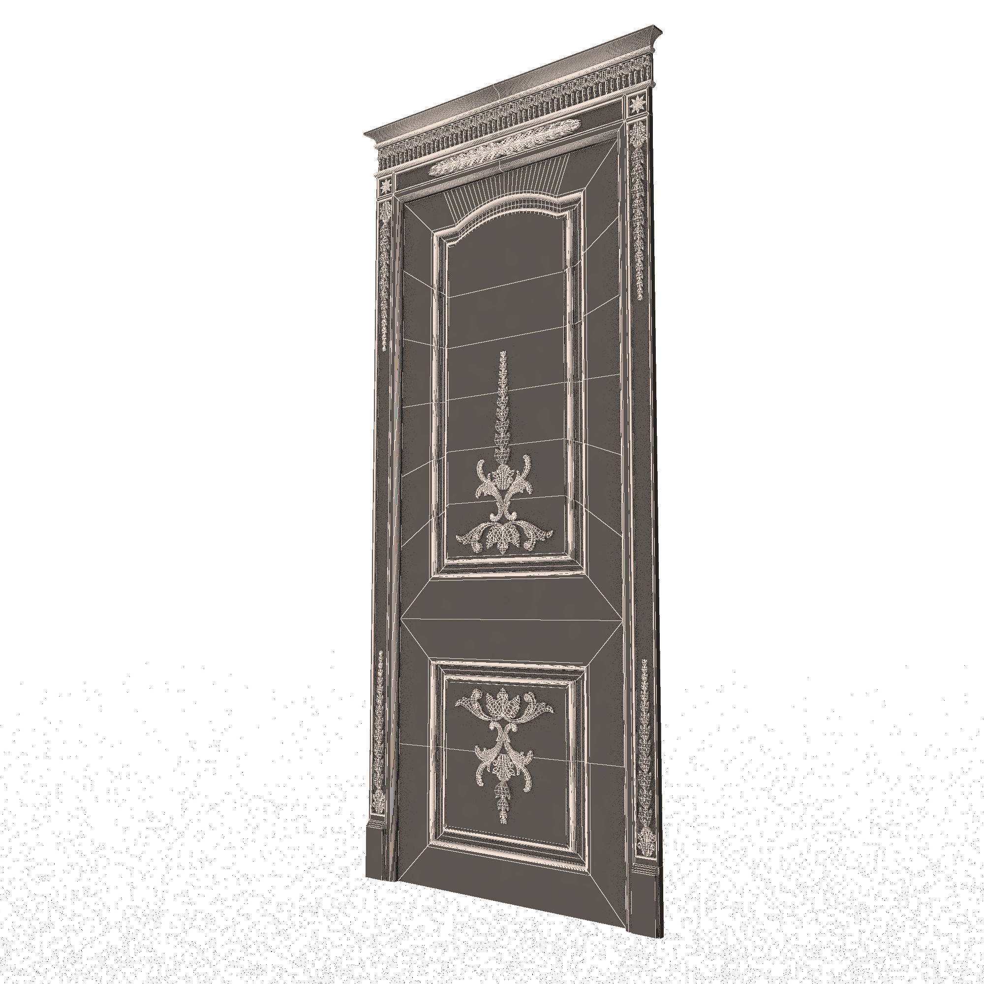 Carved Door Classic 03 Low-poly 3D model_8