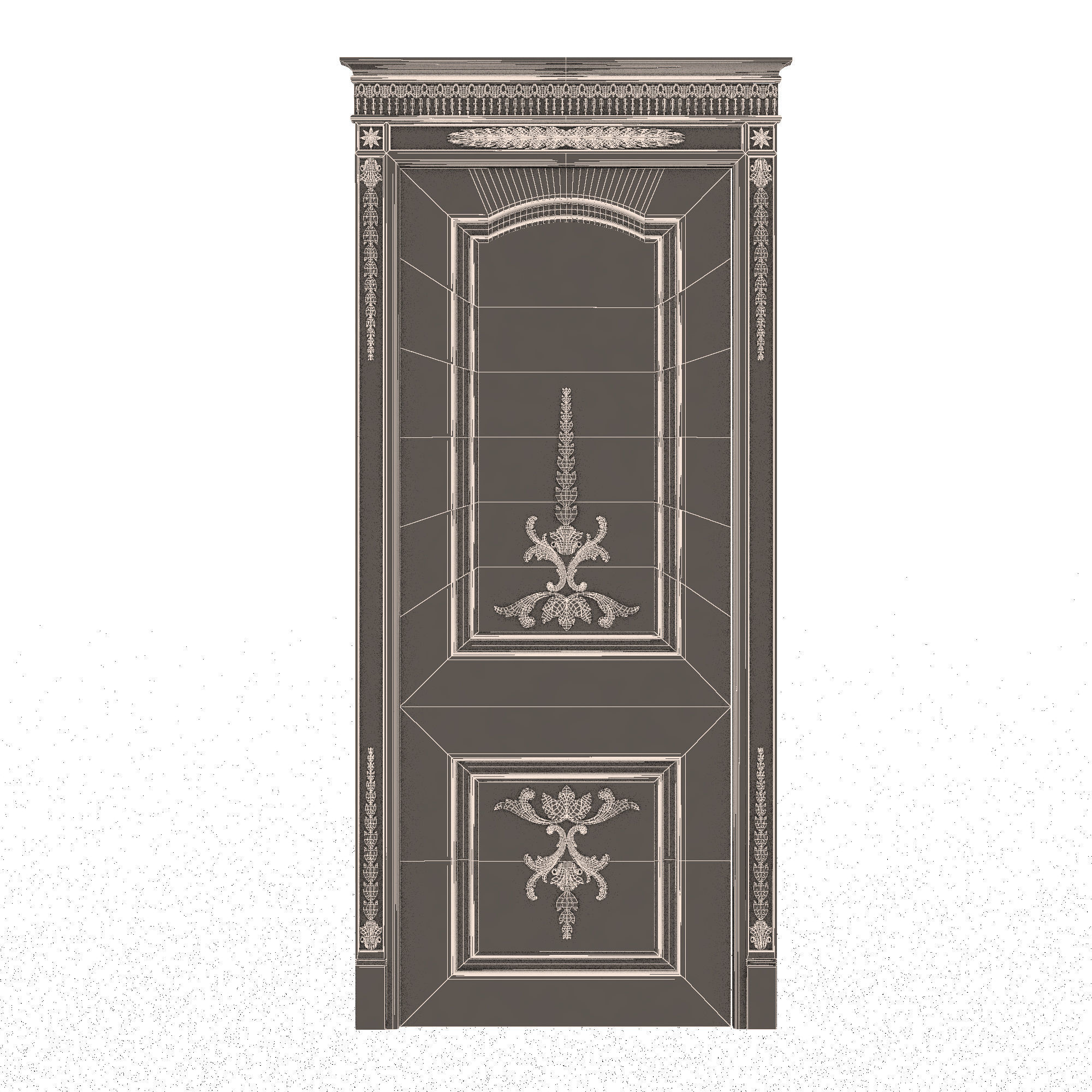 Carved Door Classic 03 Low-poly 3D model_6