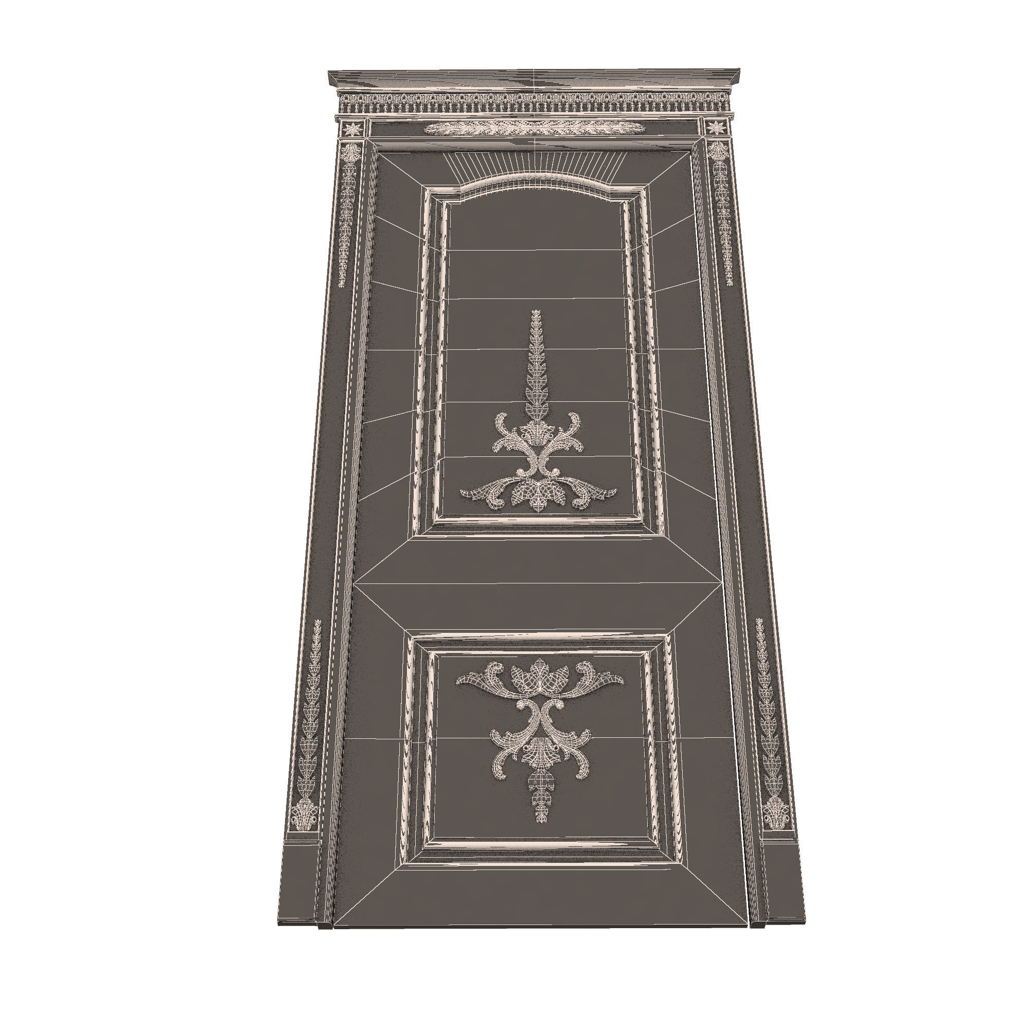 Carved Door Classic 03 Low-poly 3D model_11