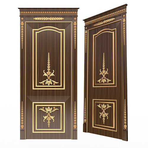 Carved Door Classic 03 Low-poly 3D model