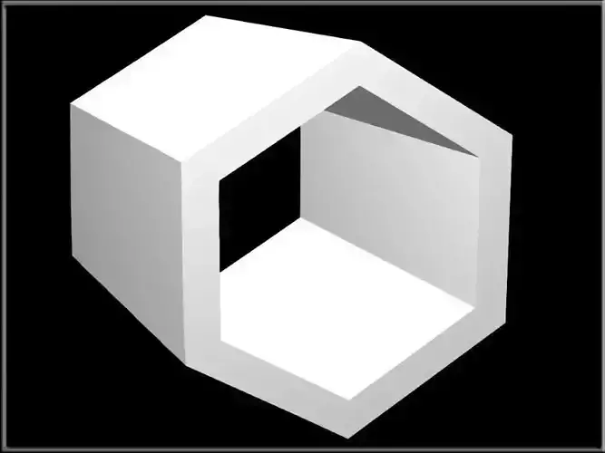 Hexagon Hollowed Low-poly 3D model