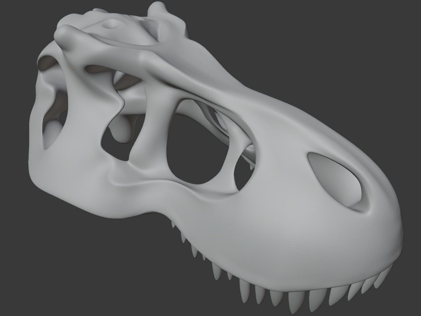 Cranium Charm Tyrannosaurus Bronze 3D print model_9