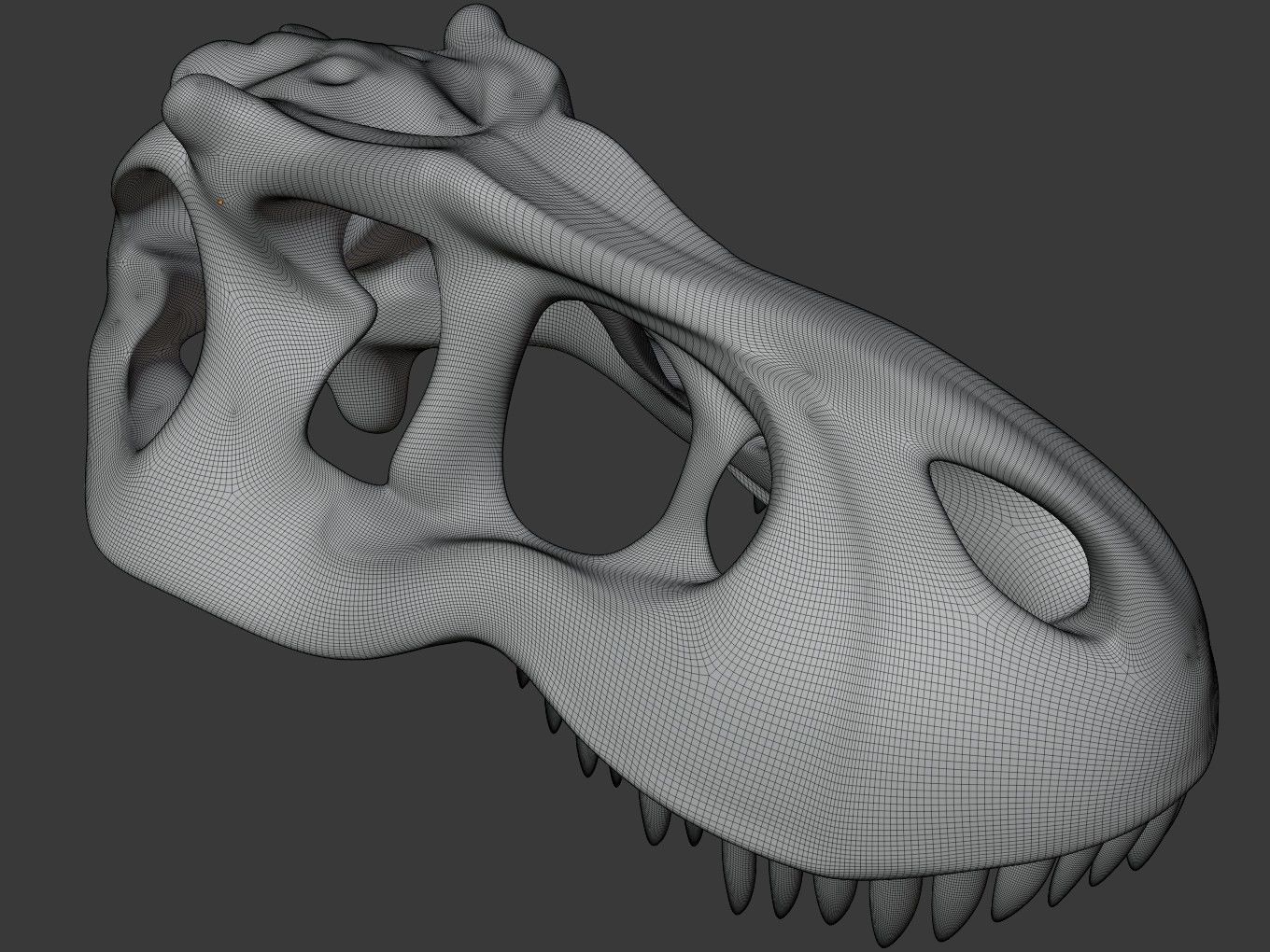 Cranium Charm Tyrannosaurus Bronze 3D print model_10