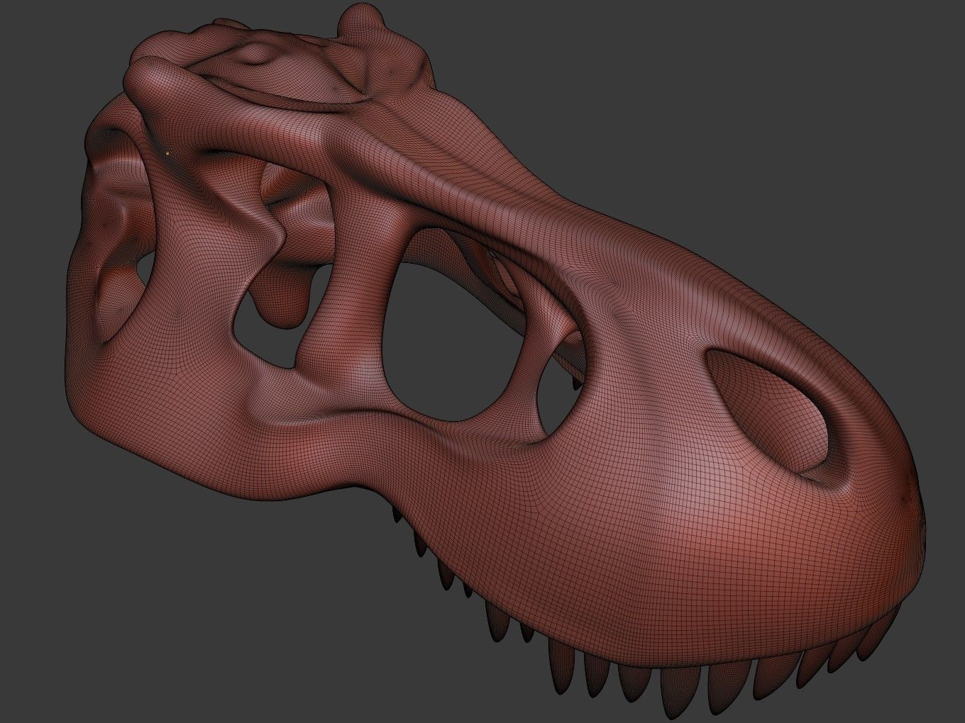 Cranium Charm Tyrannosaurus Bronze 3D print model_11