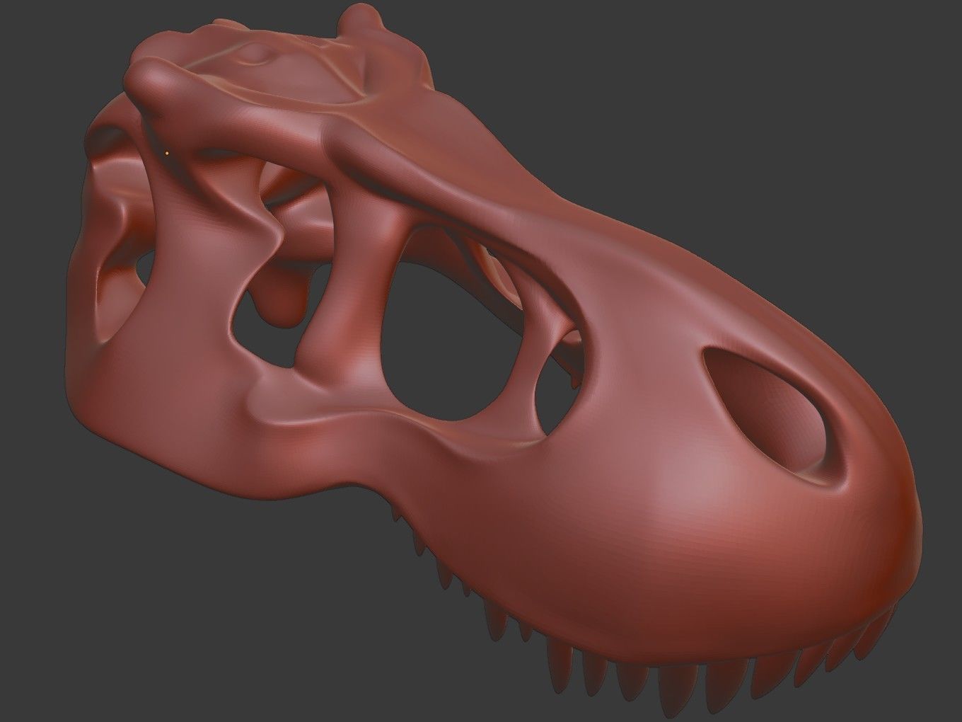 Cranium Charm Tyrannosaurus Bronze 3D print model_12