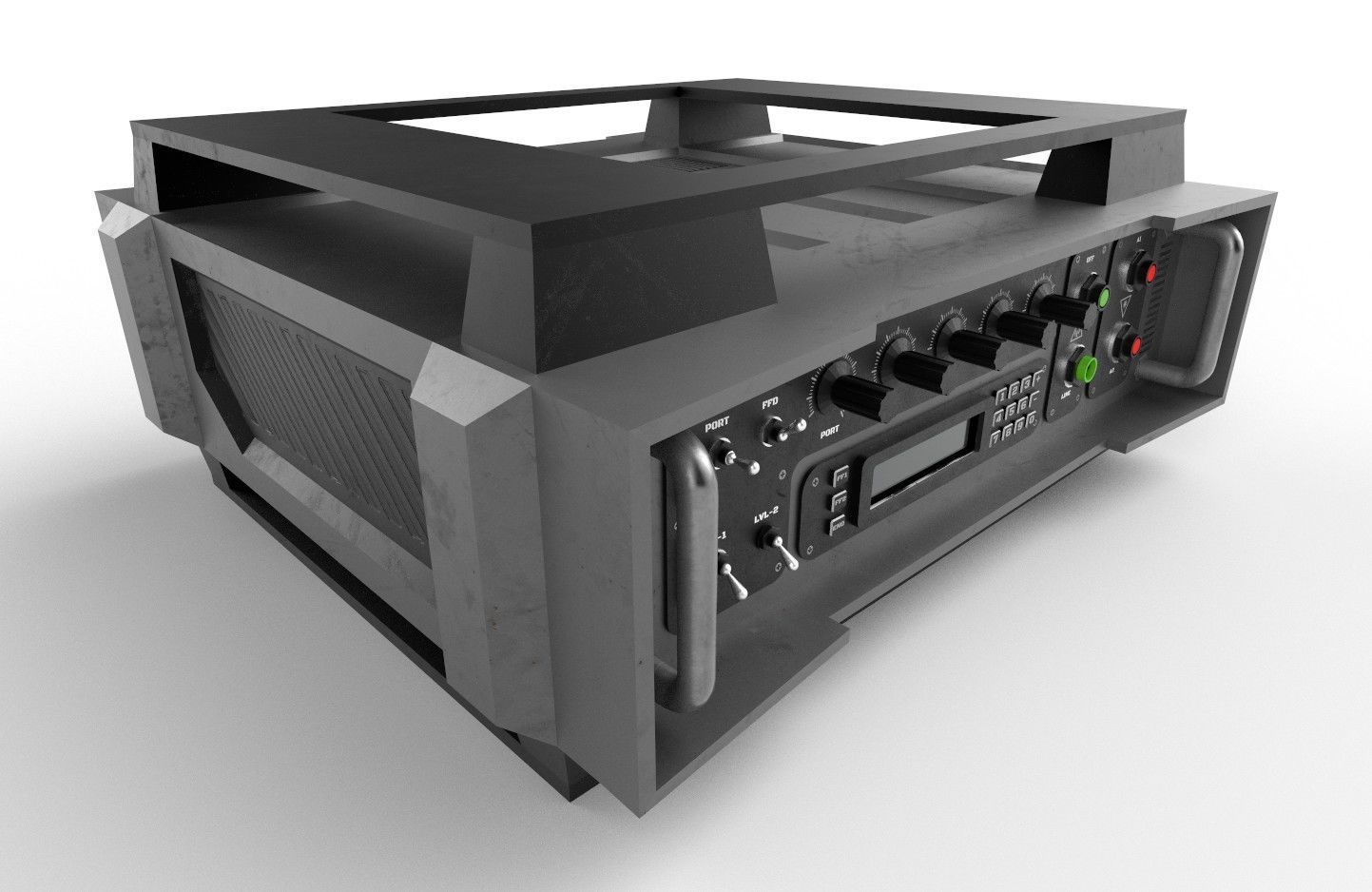 Military Radio Model 05 Low-poly 3D model_1