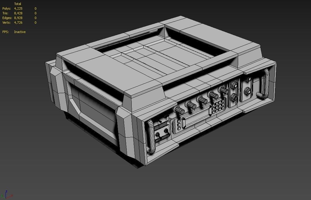 Military Radio Model 05 Low-poly 3D model_16