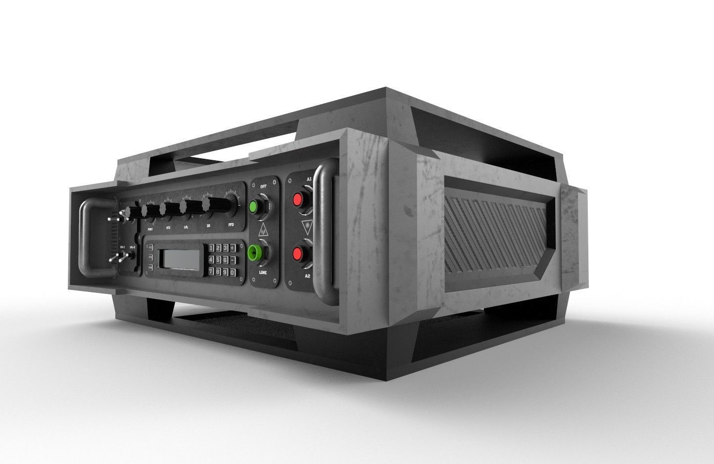 Military Radio Model 05 Low-poly 3D model_29