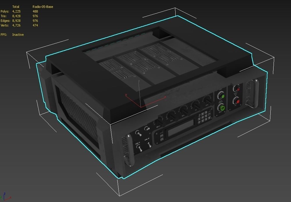 Military Radio Model 05 Low-poly 3D model_18