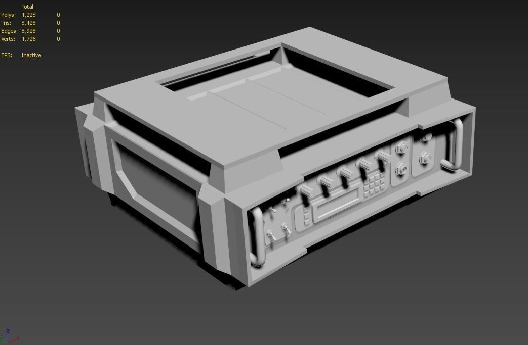 Military Radio Model 05 Low-poly 3D model_17
