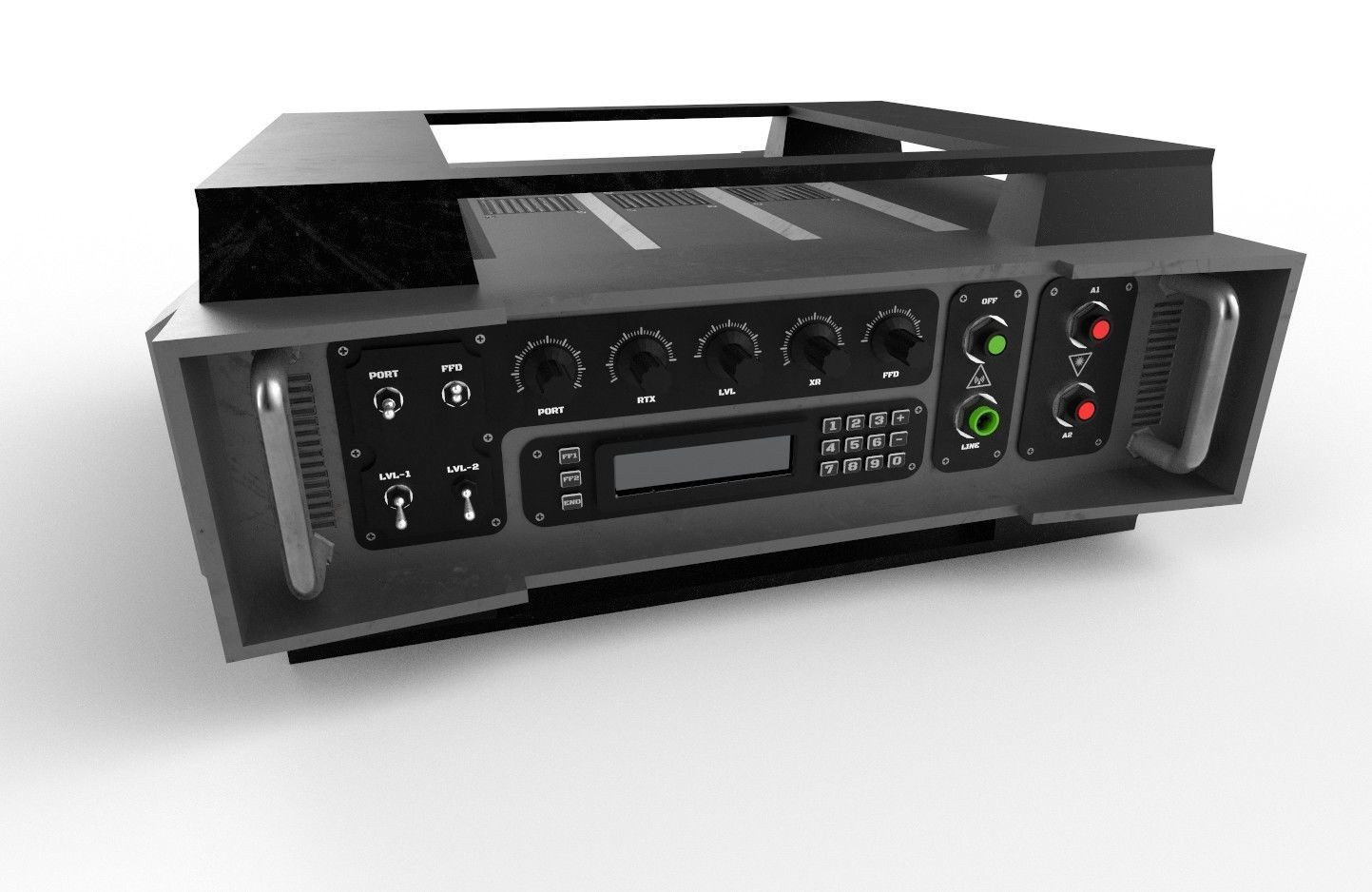 Military Radio Model 05 Low-poly 3D model_3