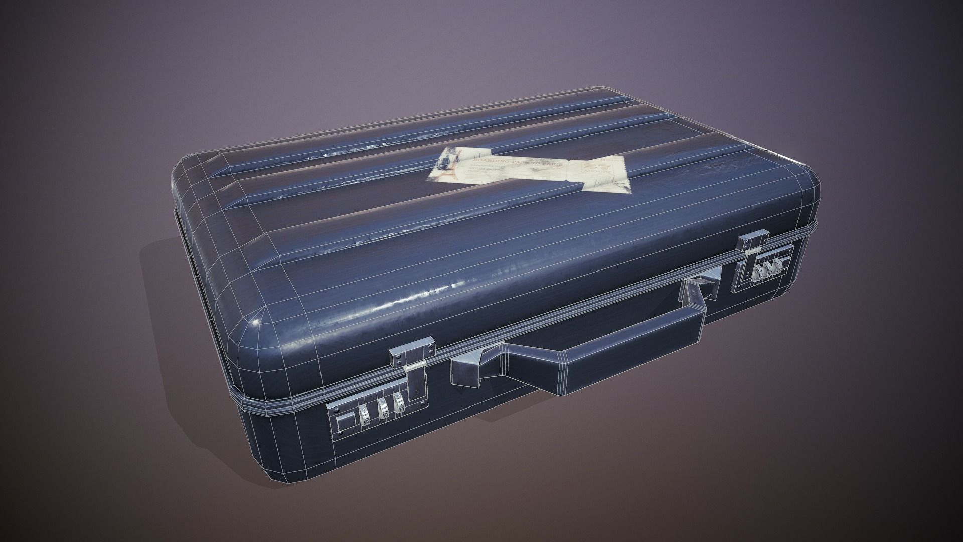 Briefcase - Tutorial Included Low-poly 3D model_3