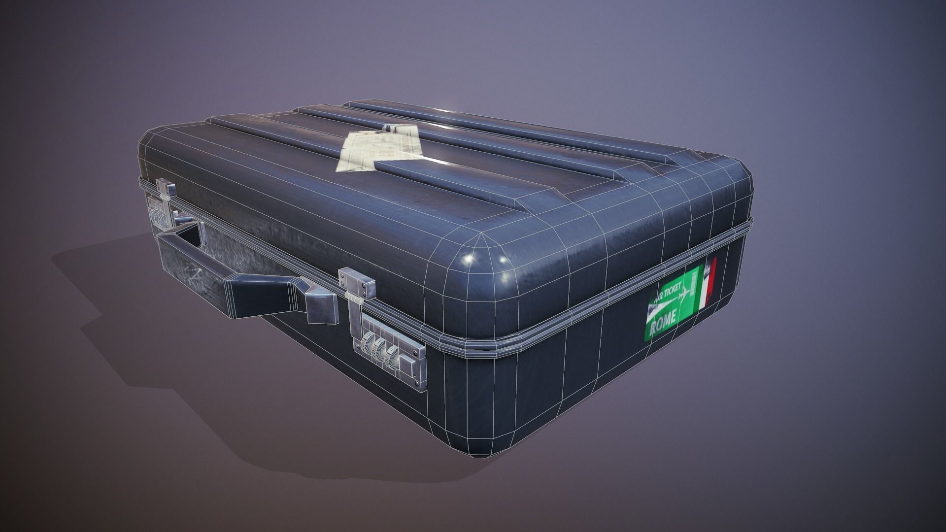 Briefcase - Tutorial Included Low-poly 3D model_7