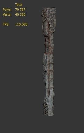 372 Column Low-poly 3D model_6